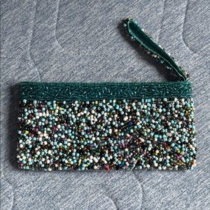 Beaded Zipper Style Coin Purse Wallet Pouch Bag